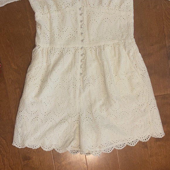 Notes du Nord cotton eyelet Omia Playsuit pearl Boho - Picture 5 of 6